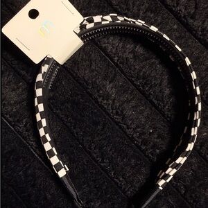 Checkered Black and White Headband